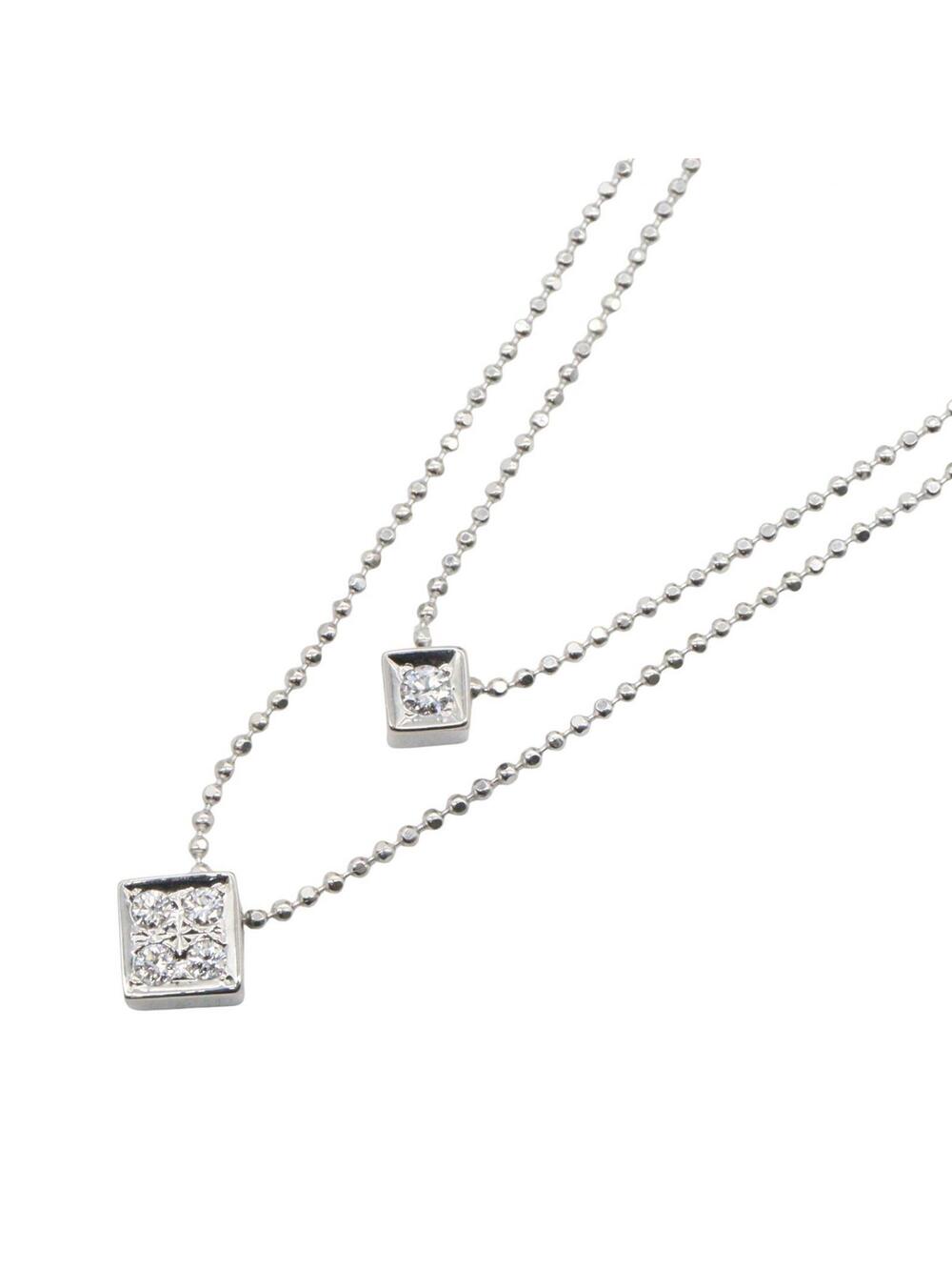 Tasaki Diamond Cube Necklace Pendant #277937T14B